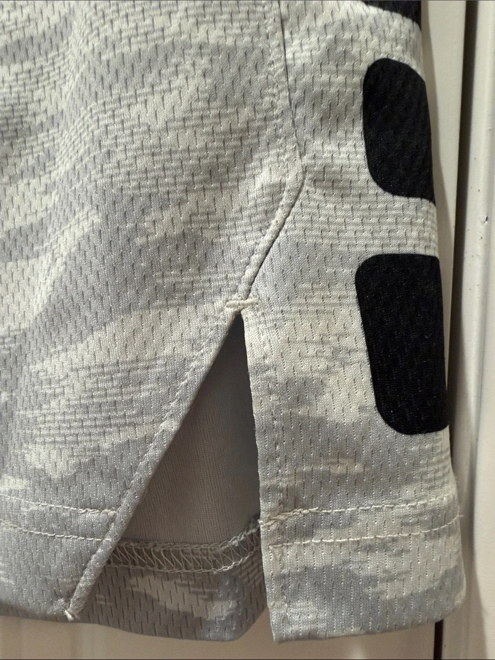 Nike Dri Fit Size XL boy gray black mesh athletic shorts elastic waist EUC